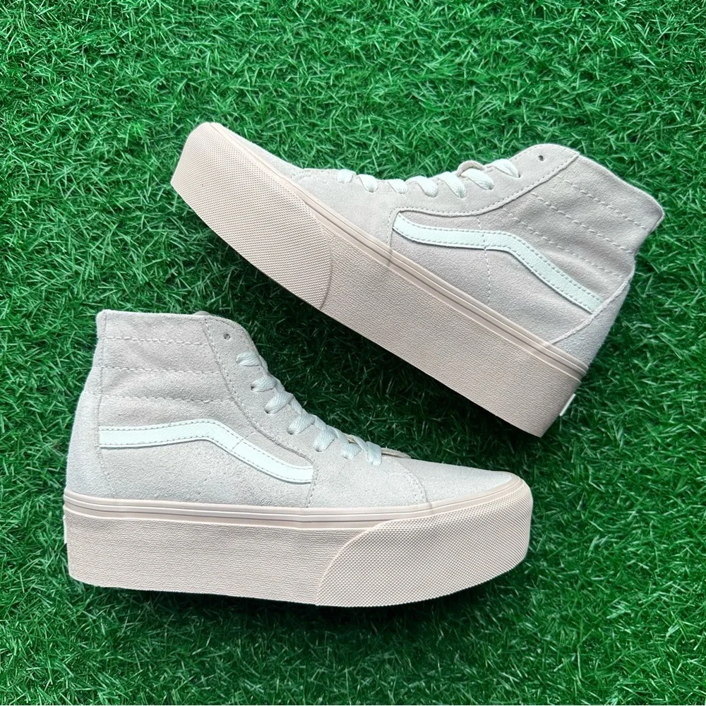 Vans Sk8 Hi Tapered Stackform Suede Shell Platform - Picture 5 of 9